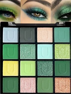 Kohl's Green & Teal Eyeshadow Palette - Lime, Mint, Teal, Gold
